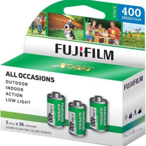 Fujifilm Fujicolor Superia X-TRA 400 Color Negative Film (35mm Roll Film, 36 Exposures, 3-Pack)