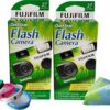 Fujifilm QuickSnap Flash 400 Disposable 35mm Camera Plus a Bonus Eco-Friendly Silicone Wrist Band and a Microfiber Cleaning Cloth (2 Pack) - Image 2