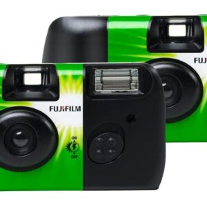 Fujifilm Quicksnap Flash 400 Single-Use Camera with Flash 2-Pack (54 Exposures), Black