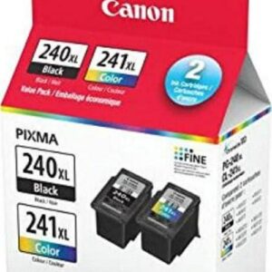 Genuine Canon PG-240XL/CL-241XL HIGH Yield Ink Cartridge Value Pack, Black and Tri-Colour