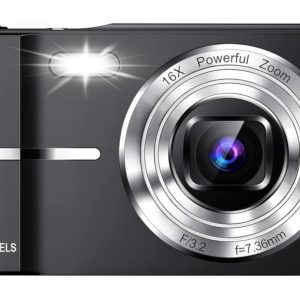 Compact HD Digital Camera (BLACK) 50MP 16X Zoom High Definition 1080P Point and Shoot Camera 32GB Memory Card