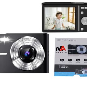 Compact HD Digital Camera (BLACK) 50MP 16X Zoom High Definition 1080P Point and Shoot Camera 32GB Memory Card