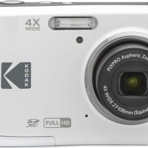 KODAK PIXPRO FZ45-WH 16MP Digital Camera 4X Optical Zoom 27mm Wide Angle 1080P Full HD Video 2.7  LCD Vlogging Camera (White)