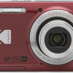 KODAK PIXPRO Friendly Zoom FZ55-RD 16MP Digital Camera with 5X Optical Zoom 28mm Wide Angle and 2.7  LCD Screen (Red)